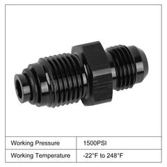 EVIL ENERGY 6AN to M16x1.5 adapter in use shows seamless fit with fluid lines.