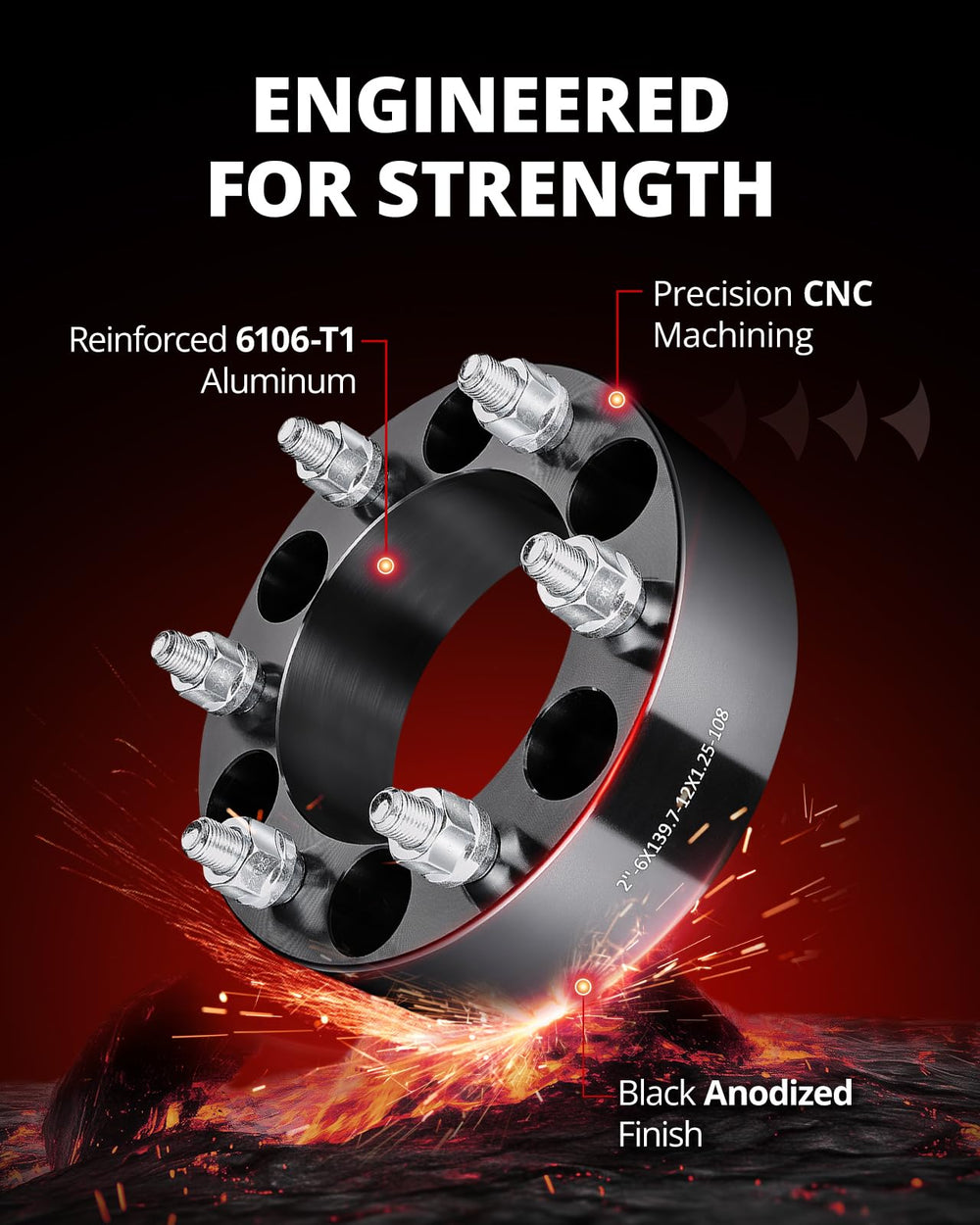 EVIL ENERGY wheel spacer for TITAN 2004-2022 improves handling and aesthetics