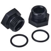 EVIL ENERGY 8AN block off cap: durable aluminum that seals securely for fuel systems.
