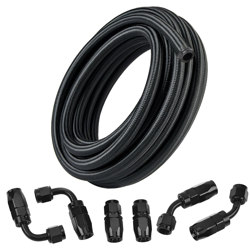 EVIL ENERGY 8AN fuel line kit with swivel ends for adaptable high‑pressure connections.