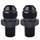 EVIL ENERGY 8AN to 1/4-in NPT adapter, straight black finish for fuel system connections