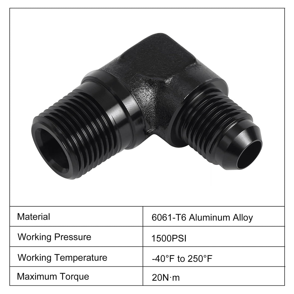 EVIL ENERGY 90-degree elbow showing flare side connection