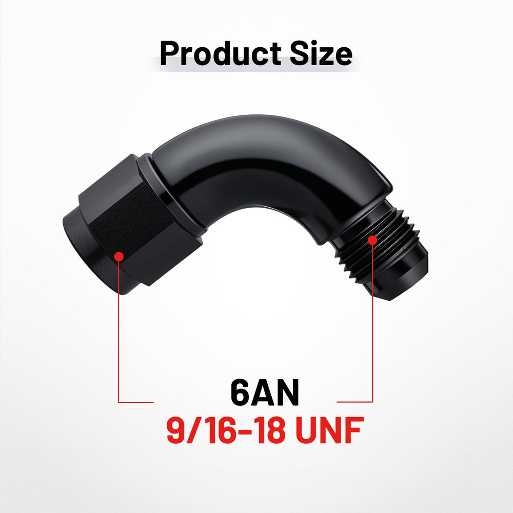 EVIL ENERGY aluminum 6061-T6 6AN swivel adapter highlighting light weight and durability in tight spaces