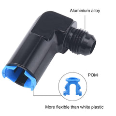 EVIL ENERGY aluminum 6061-T6 EFI fitting exterior detail for strength and lightness.
