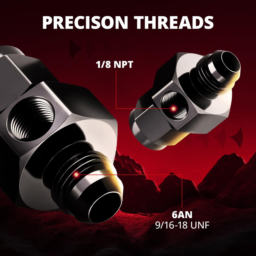 EVIL ENERGY aluminum 6061-T6 construction for durable fuel fittings.