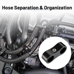 EVIL ENERGY aluminum clamp for transmission lines maintains tidy engine bay routing.