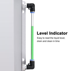 EVIL ENERGY aluminum reservoir finish provides durable look and heat resistance.