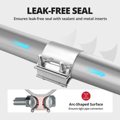 Aluminum I-block provides stable support during clamp installation.