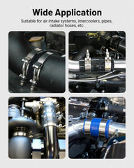 EVIL ENERGY automotive hose connection secured with T-bolt clamp.