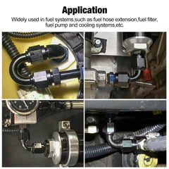 EVIL ENERGY black aluminum swivel coupling offers quick assembly and reliable sealing.