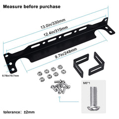 EVIL ENERGY aluminum alloy bracket in black offers lightweight durability.