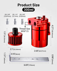 EVIL ENERGY catch-can hose setup shows flexible, space-saving installation.