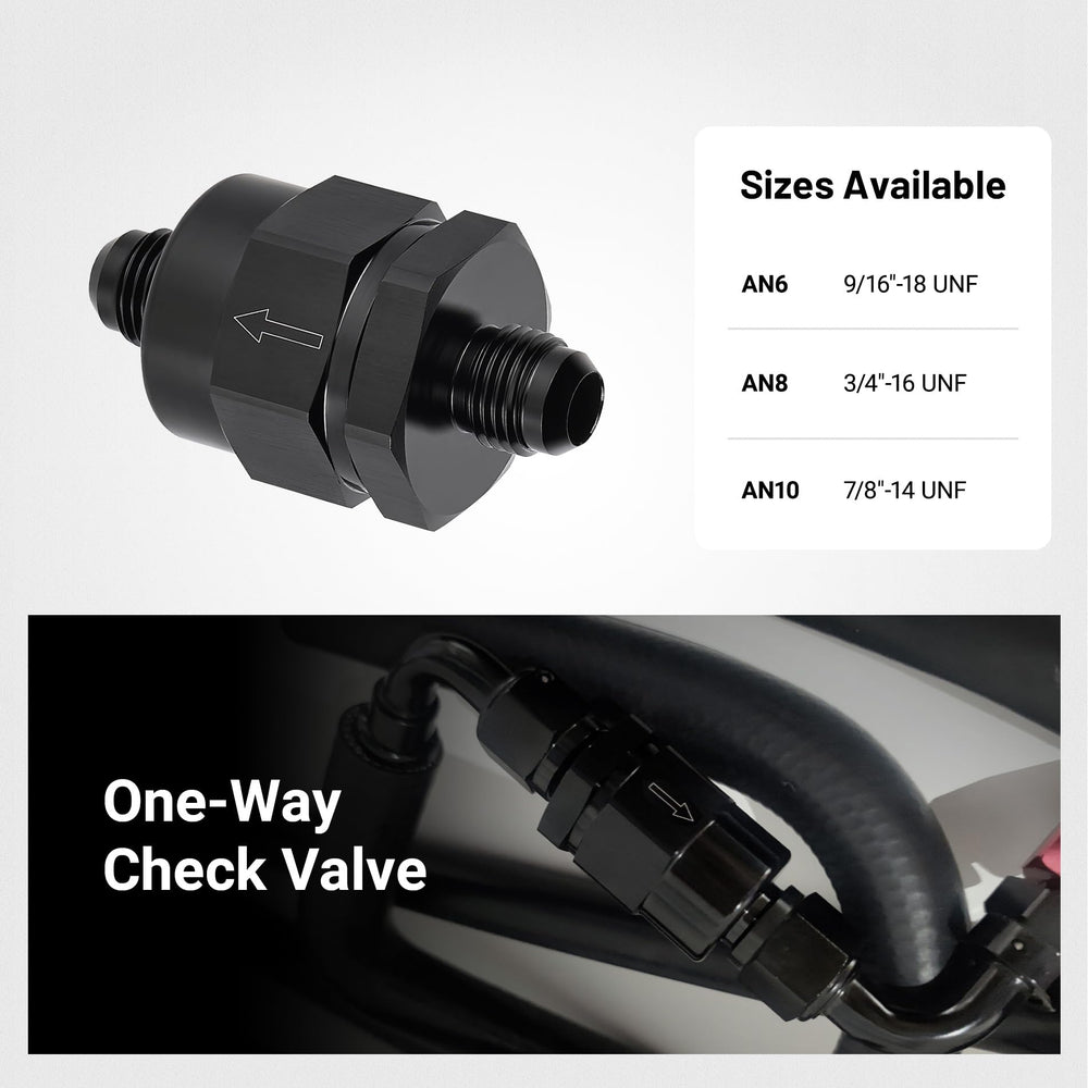 EVIL ENERGY compact inline valve fits tight engine bays and spaces.