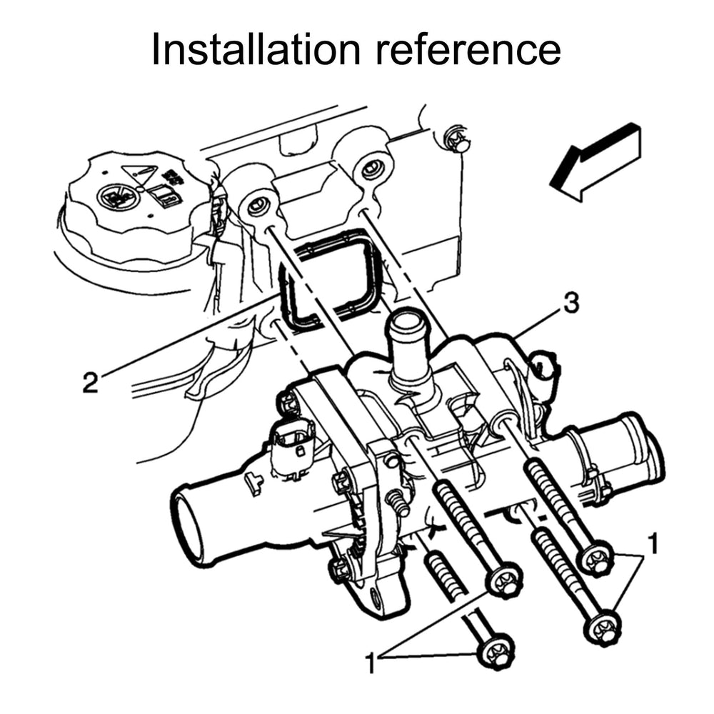 EVIL ENERGY coolant housing shown beside hoses for simple routing.