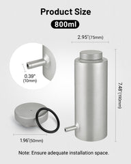 EVIL ENERGY coolant overflow tank side view highlights compact profile for tight engine bays.