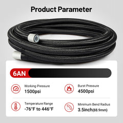EVIL ENERGY E85-compatible hose supports ethanol blends in engines.