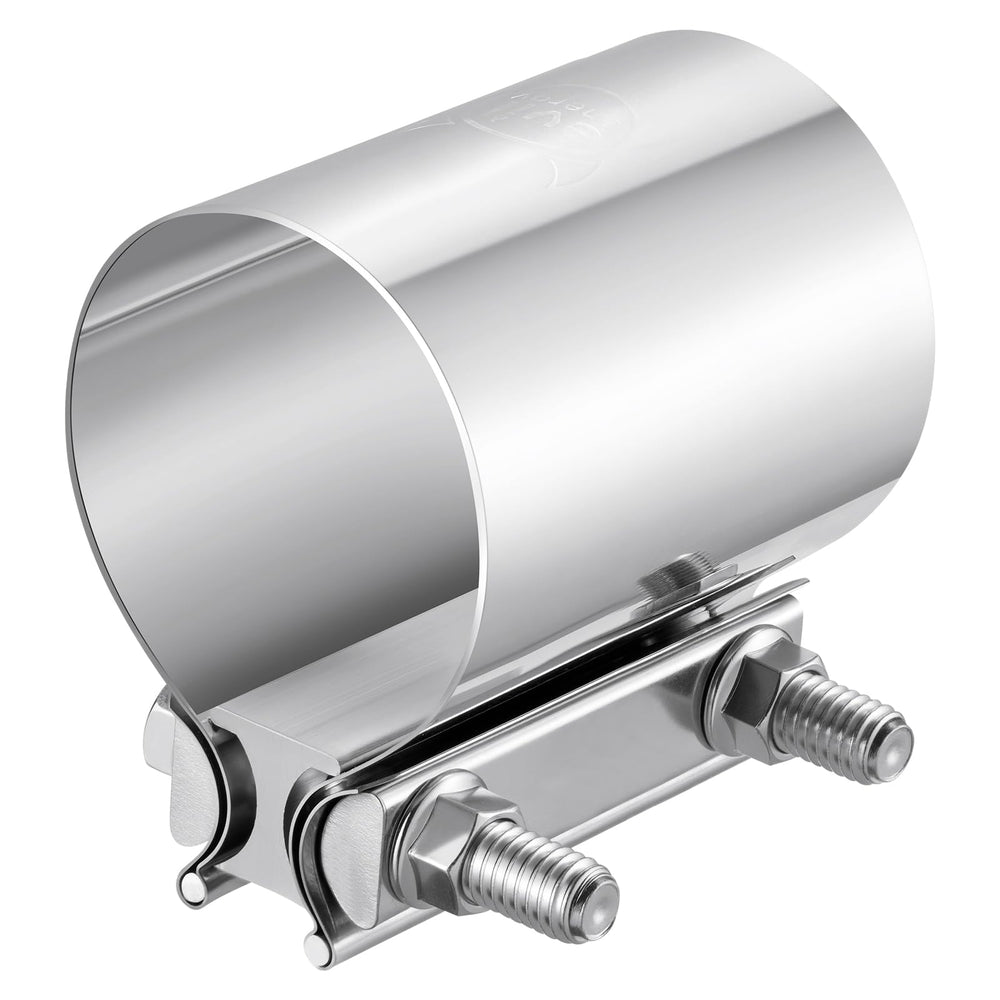 EVIL ENERGY exhaust clamp secures a 2.5-inch muffler connection for a reliable seal.