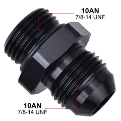 EVIL ENERGY aluminum fuel rail adapter in black for durable high pressure connections
