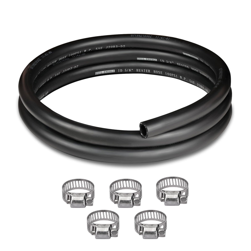 EVIL ENERGY heater hose 5/8 inch ID showing 5ft length for coolant systems.
