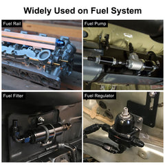 EVIL ENERGY adapter ideal for fuel rail and pump connections in black