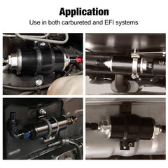 EVIL ENERGY inline fuel filter assembled and ready for installation