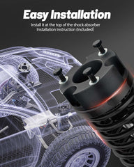 Clear installation guide for a quick 1–2 hour leveling kit setup.