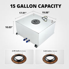 EVIL ENERGY level sender 3-90 ohm inside enables quick fuel level readings.