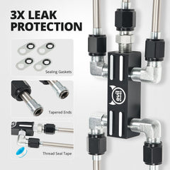 EVIL ENERGY LS steam vent kit cnc-machined-aluminum-manifold with black finish