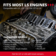 EVIL ENERGY LS steam vent kit rear port view highlighting coolant flow path