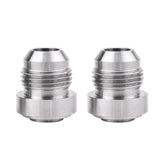 EVIL ENERGY 8AN weld-on bung fitting in 304 stainless steel, two-piece set.