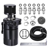 EVIL ENERGY oil catch can front view with compact 300ml aluminum body