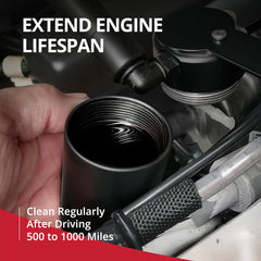 O-ring seal prevents leaks in EVIL ENERGY oil catch can assembly.