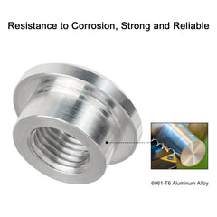 EVIL ENERGY aluminum bung supports overflow tank setups with solid threads.
