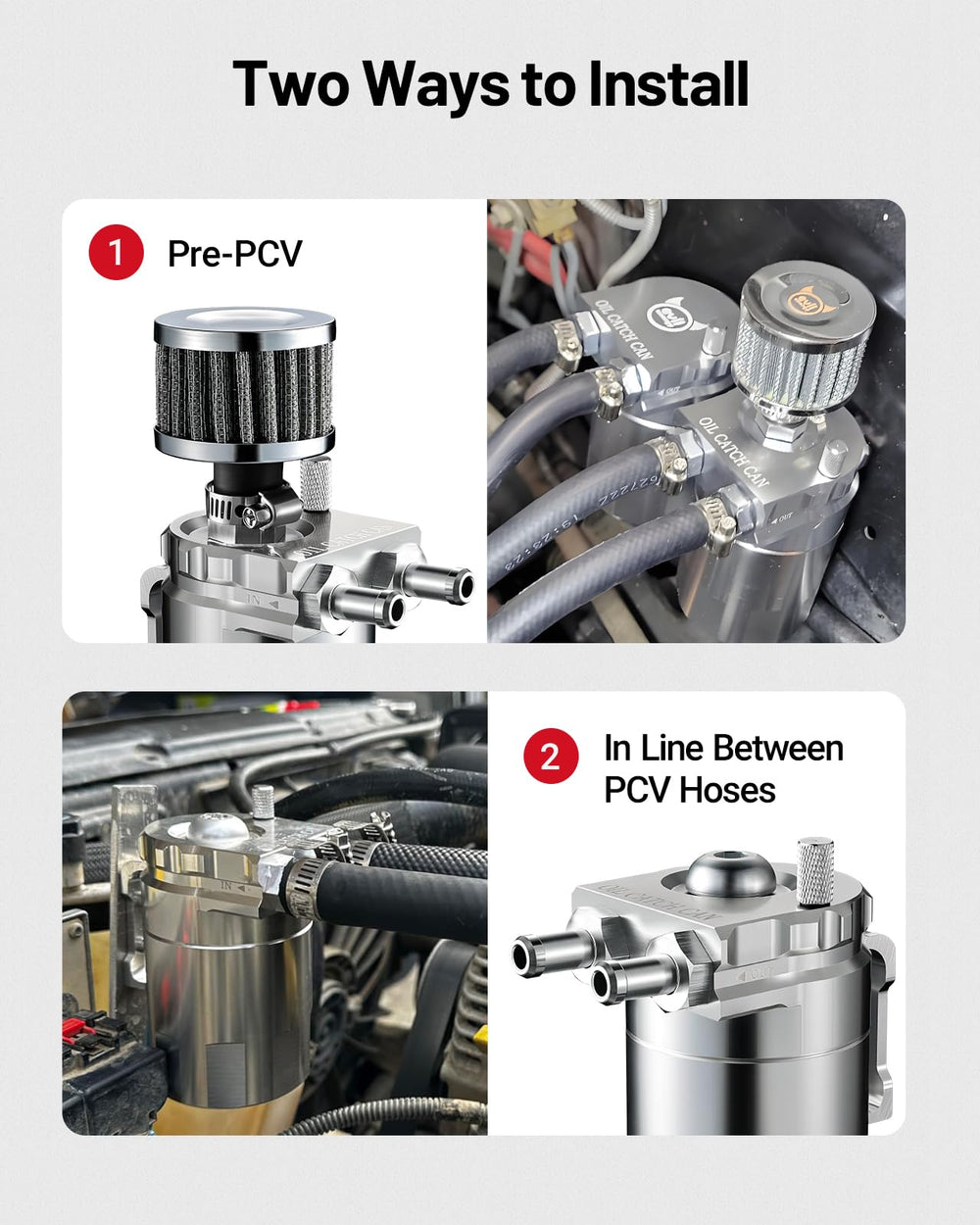 EVIL ENERGY PCV vent system image illustrating vent or seal can configurations.