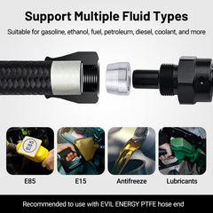 EVIL ENERGY PTFE fuel line ID 1/2 inch designed for steady fuel flow.