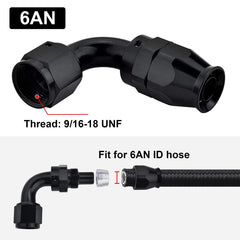 EVIL ENERGY PTFE hose end with 37-degree seal creates reliable contact.