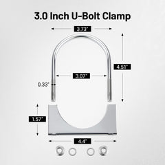 EVIL ENERGY stainless steel clamp close-up showing thickened slot design.