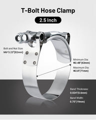 EVIL ENERGY stainless steel 304 clamp with brushed finish for durability.