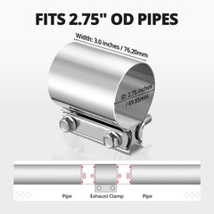 EVIL ENERGY stainless steel band clamp highlights durability and simple installation.