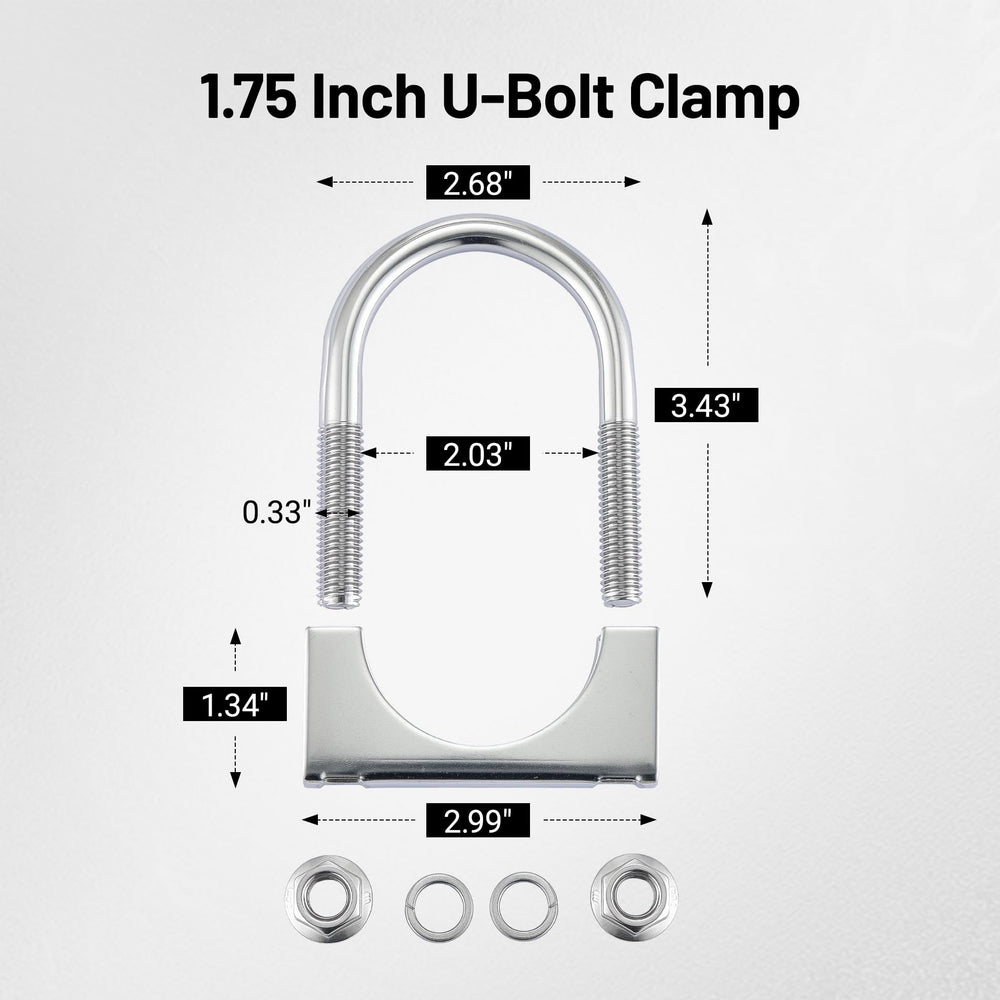 Evil Energy stainless steel U-bolt clamp with saddles for durable mounting
