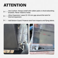 EVIL ENERGY built-in level sensor and foam support consistent fuel flow.