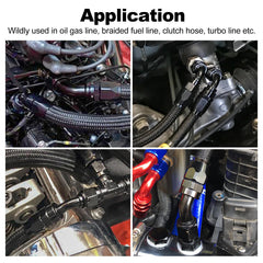 EVIL ENERGY 6AN aluminum fittings with wide temperature range for engine bays.
