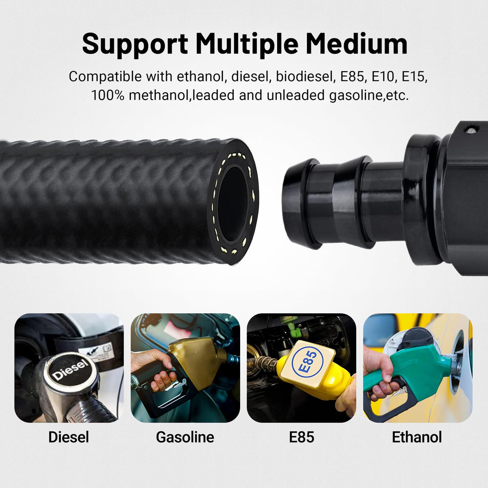 EVIL ENERGY temperature-rated hose supports broad operation from -40°F to 302°F.
