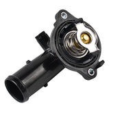 EVIL ENERGY thermostat housing assembly close-up showing durable build and gasket