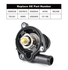 EVIL ENERGY thermostat housing assembly side view, compact design for easy installation