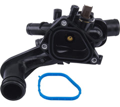 EVIL ENERGY thermostat housing assembly in the engine bay for reliable cooling control