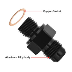 EVIL ENERGY transmission adapter closeup with black aluminum finish.
