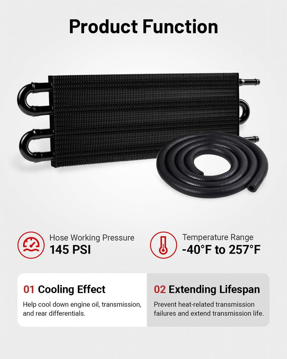 EVIL ENERGY tube-and-fin cooling design close-up highlights heat transfer.