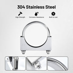 EVIL ENERGY U-bolt clamp with saddles shown in complete installation kit.