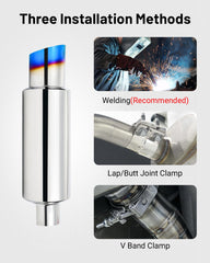 EVIL ENERGY 2in inlet and 3in outlet design enables universal installation flexibility.